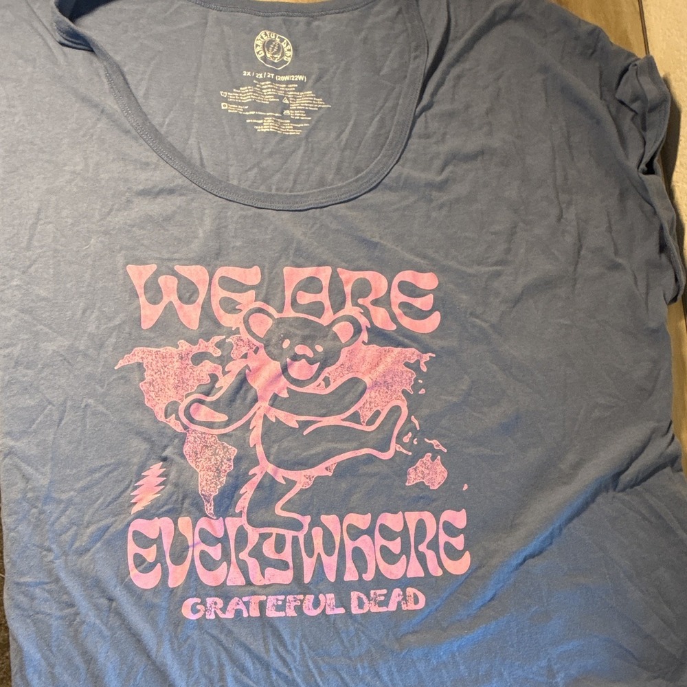 Grateful Dead "We Are Everywhere" Blue Graphic T-Shirt, Size 2X